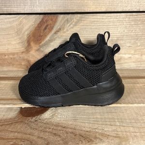 NEW Baby Sizes 4K / 5K - Adidas Racer TR21 “Triple Black” Low Top Shoes GZ9129